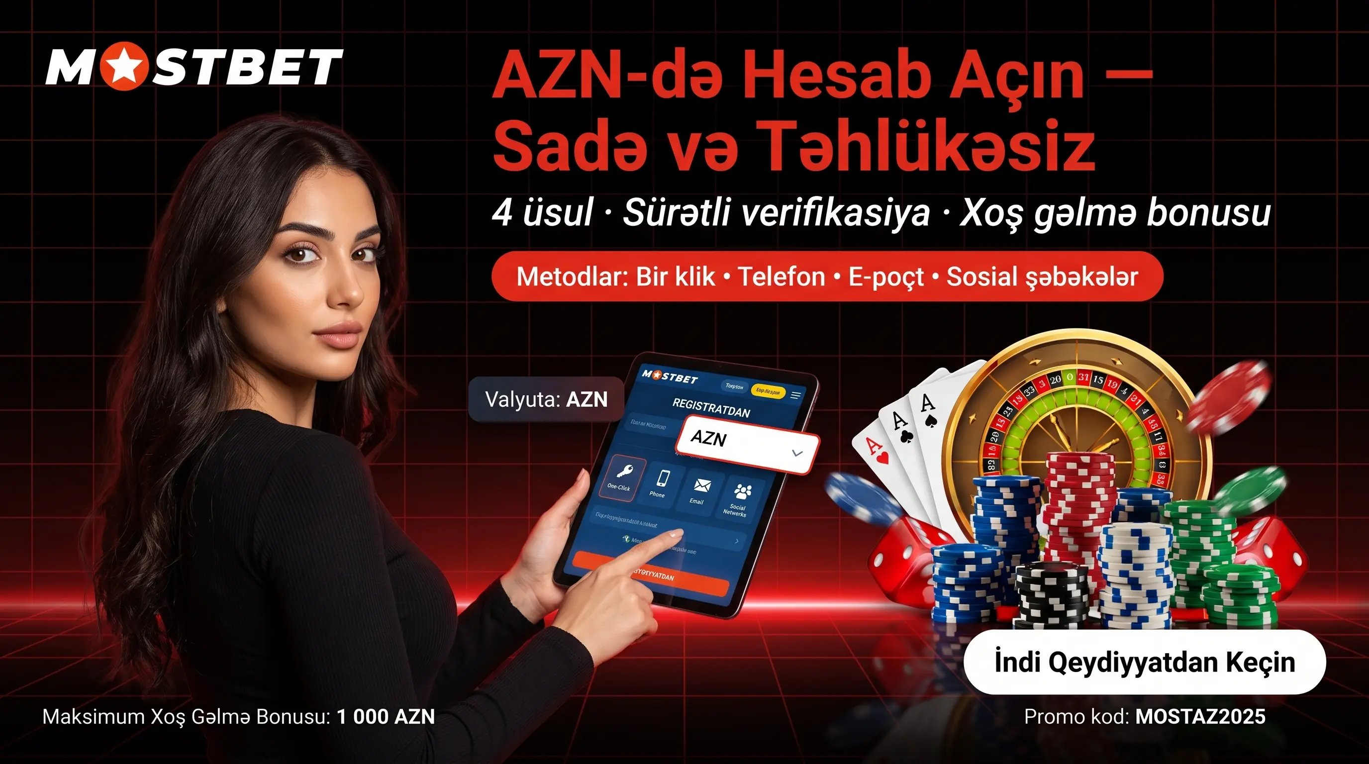 Mostbet qeydiyyat hesab yaratma və verifikasiya